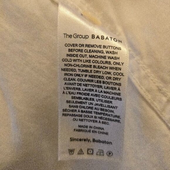 Aritzia Babaton Whilte Utility Shirt size xxs - Picture 7 of 7